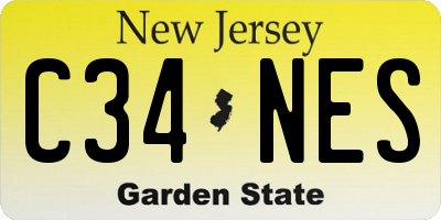 NJ license plate C34NES