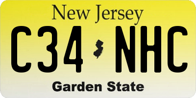 NJ license plate C34NHC