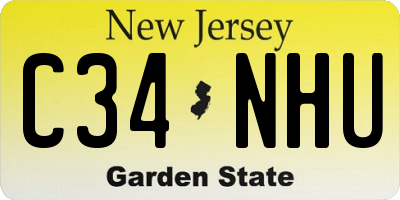 NJ license plate C34NHU