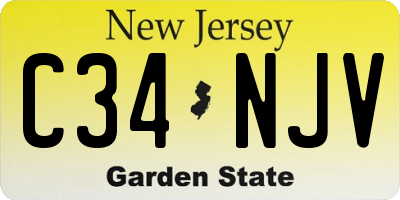 NJ license plate C34NJV