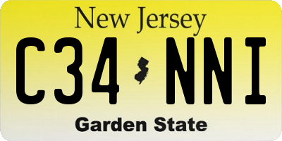 NJ license plate C34NNI