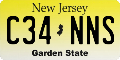 NJ license plate C34NNS