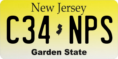 NJ license plate C34NPS