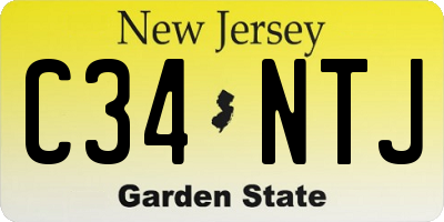 NJ license plate C34NTJ