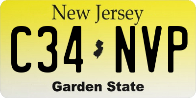 NJ license plate C34NVP