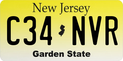 NJ license plate C34NVR