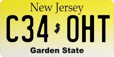 NJ license plate C34OHT