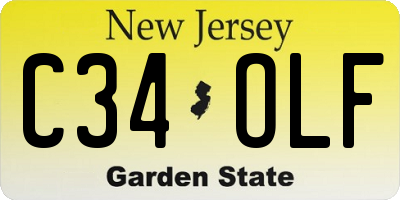 NJ license plate C34OLF