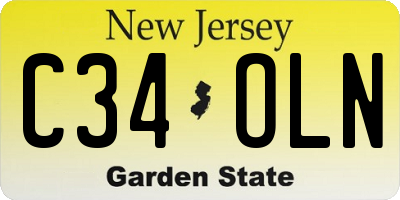NJ license plate C34OLN