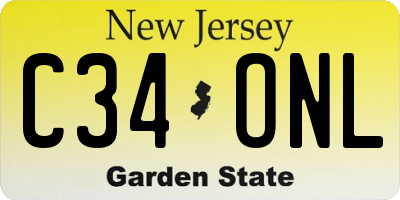NJ license plate C34ONL