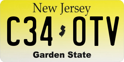 NJ license plate C34OTV