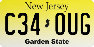 NJ license plate C34OUG