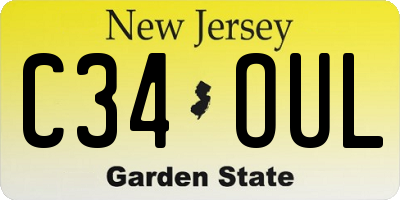 NJ license plate C34OUL