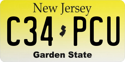 NJ license plate C34PCU