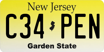 NJ license plate C34PEN