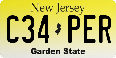 NJ license plate C34PER