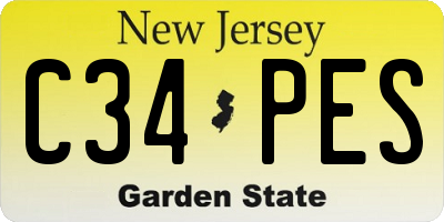 NJ license plate C34PES