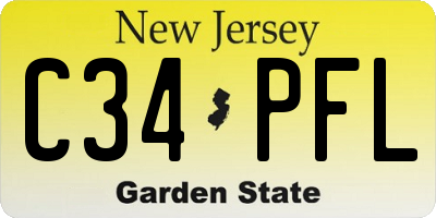 NJ license plate C34PFL
