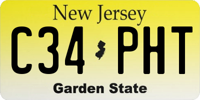 NJ license plate C34PHT