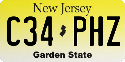 NJ license plate C34PHZ