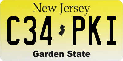 NJ license plate C34PKI
