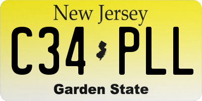 NJ license plate C34PLL