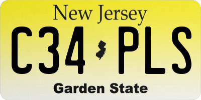 NJ license plate C34PLS