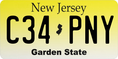 NJ license plate C34PNY