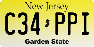 NJ license plate C34PPI