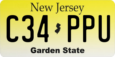 NJ license plate C34PPU