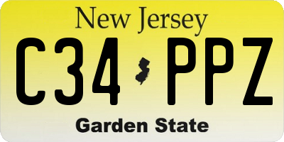 NJ license plate C34PPZ