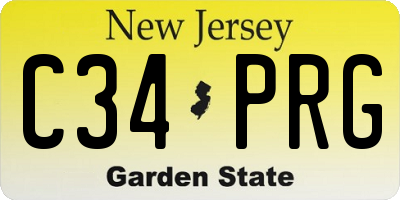 NJ license plate C34PRG