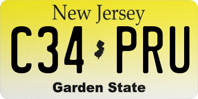 NJ license plate C34PRU