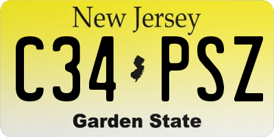 NJ license plate C34PSZ