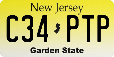 NJ license plate C34PTP