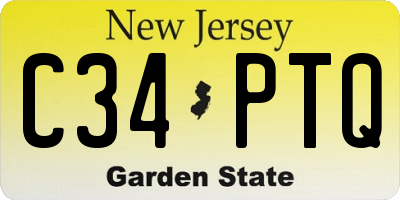 NJ license plate C34PTQ