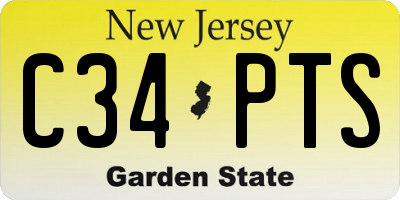 NJ license plate C34PTS