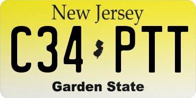 NJ license plate C34PTT