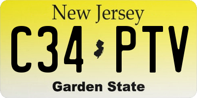 NJ license plate C34PTV