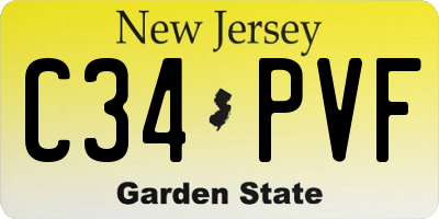 NJ license plate C34PVF