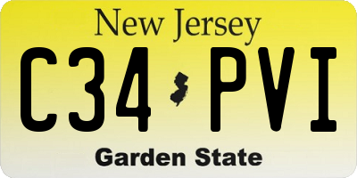 NJ license plate C34PVI