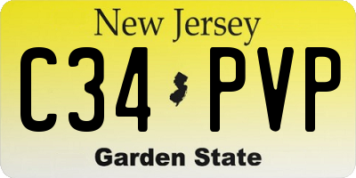 NJ license plate C34PVP