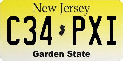 NJ license plate C34PXI