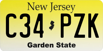 NJ license plate C34PZK