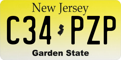 NJ license plate C34PZP