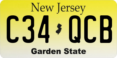NJ license plate C34QCB