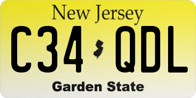 NJ license plate C34QDL