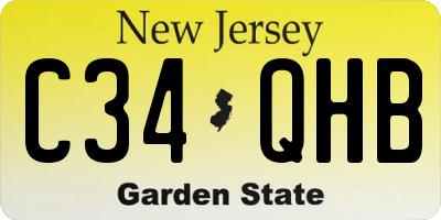 NJ license plate C34QHB