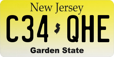NJ license plate C34QHE