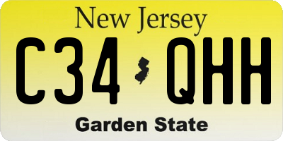 NJ license plate C34QHH